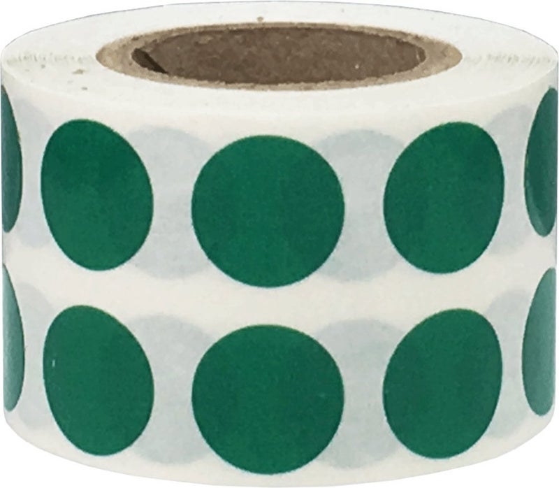 InStockLabels.com Green 1/2" Inch Transparent Color Coding Labels, 1,000 Total Adhesive Stickers On A Roll, Ideal for Planners, Journals, Mailing Seals and Crafting Ideas - Image 2